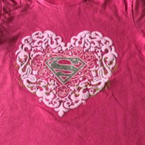 T-shirt Super Girl girls new sizes S or M cotton Larabelle graphic cap sleeves